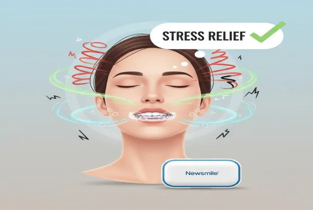 an image of Stress relief illustration using newsmile