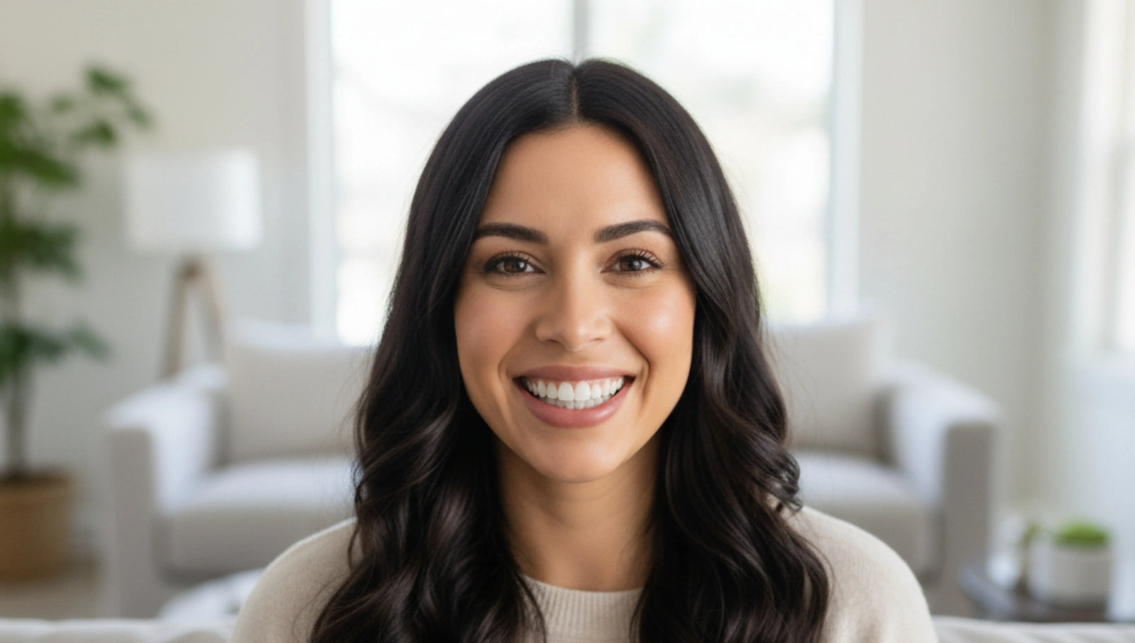 Person smiling after treatment