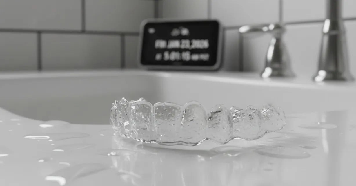NewSmile retainer displayed with clear and extra-thick options