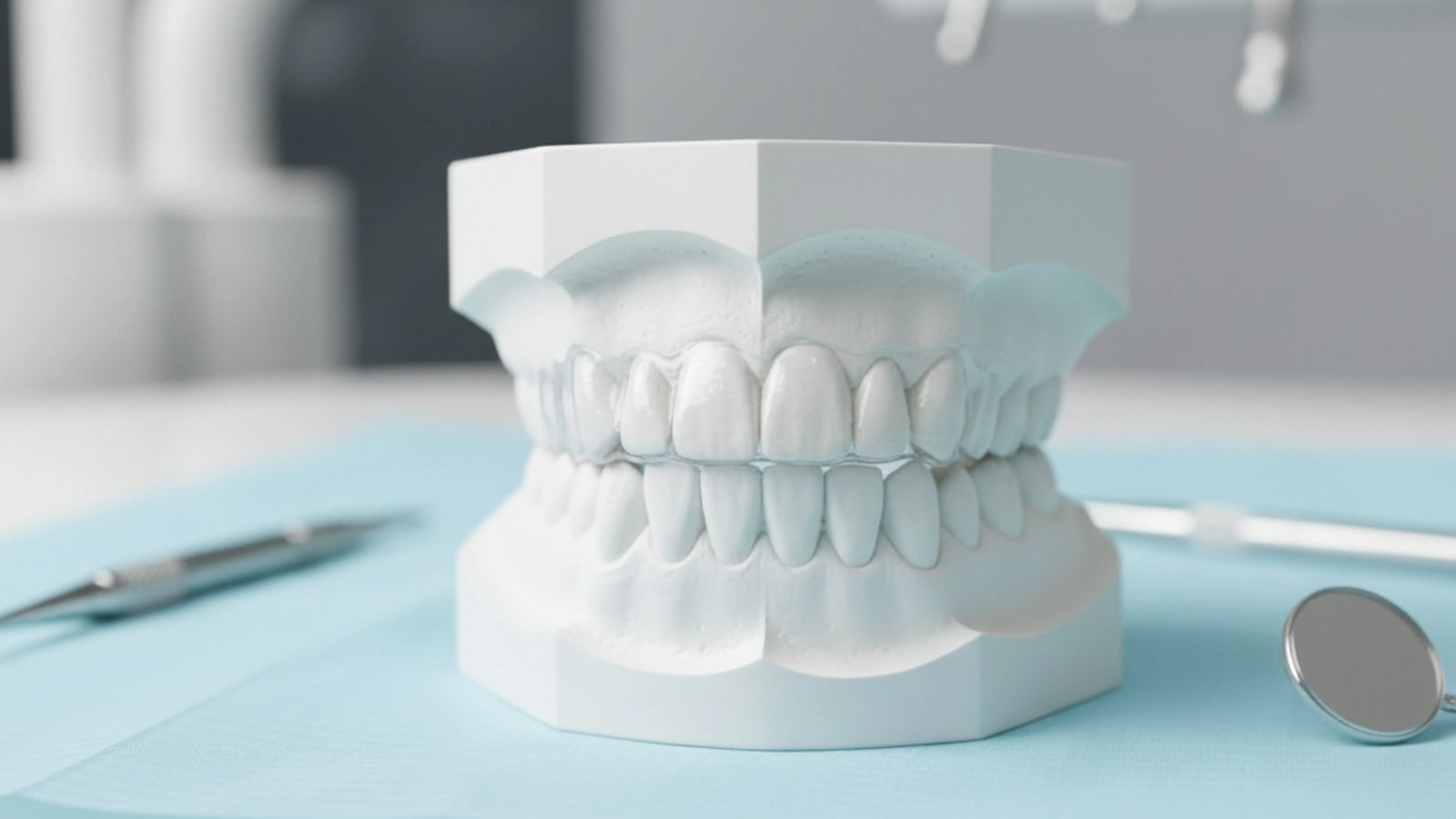 Clear retainer used for edge-to-edge bite maintenance