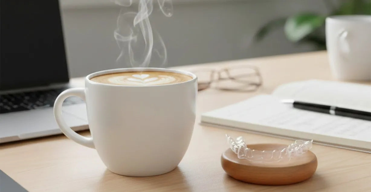Clear aligners and coffee: maintaining teeth straightening