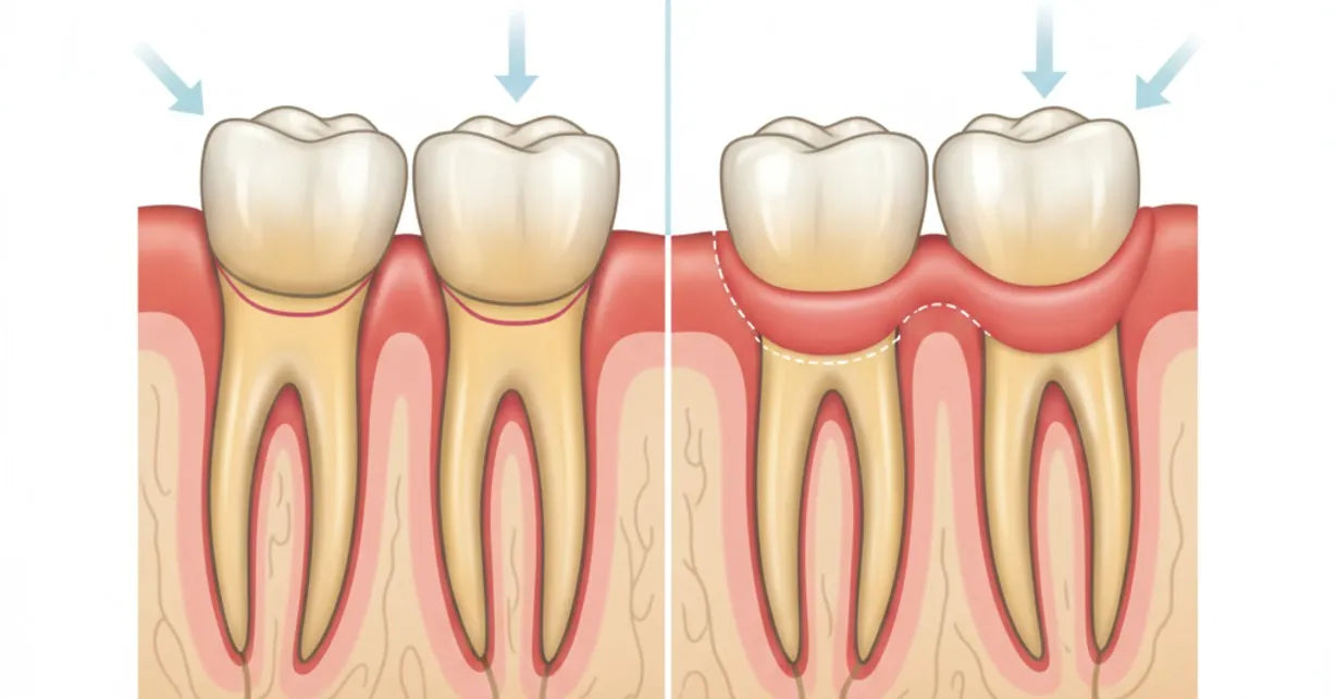 Gum tissue improvement after surgery