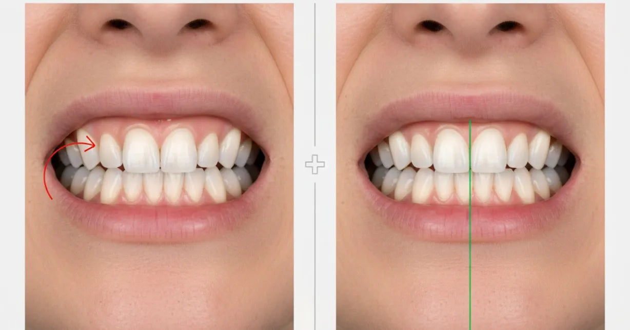 Before and after overbite treatment