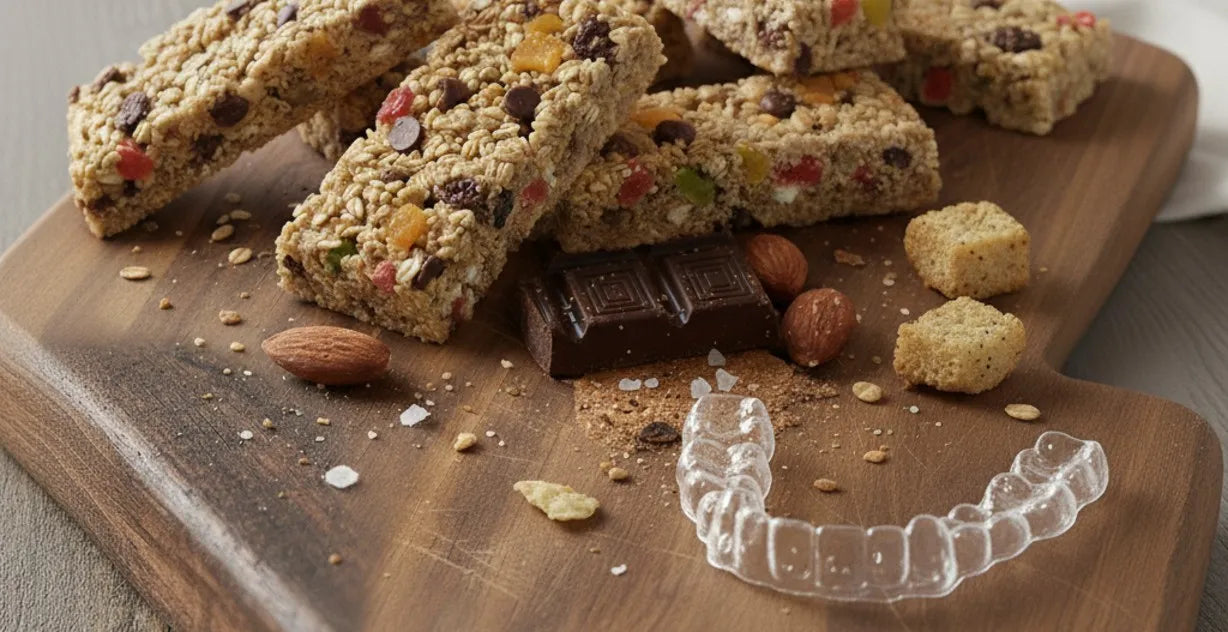 Breaking hard foods for safe aligner use