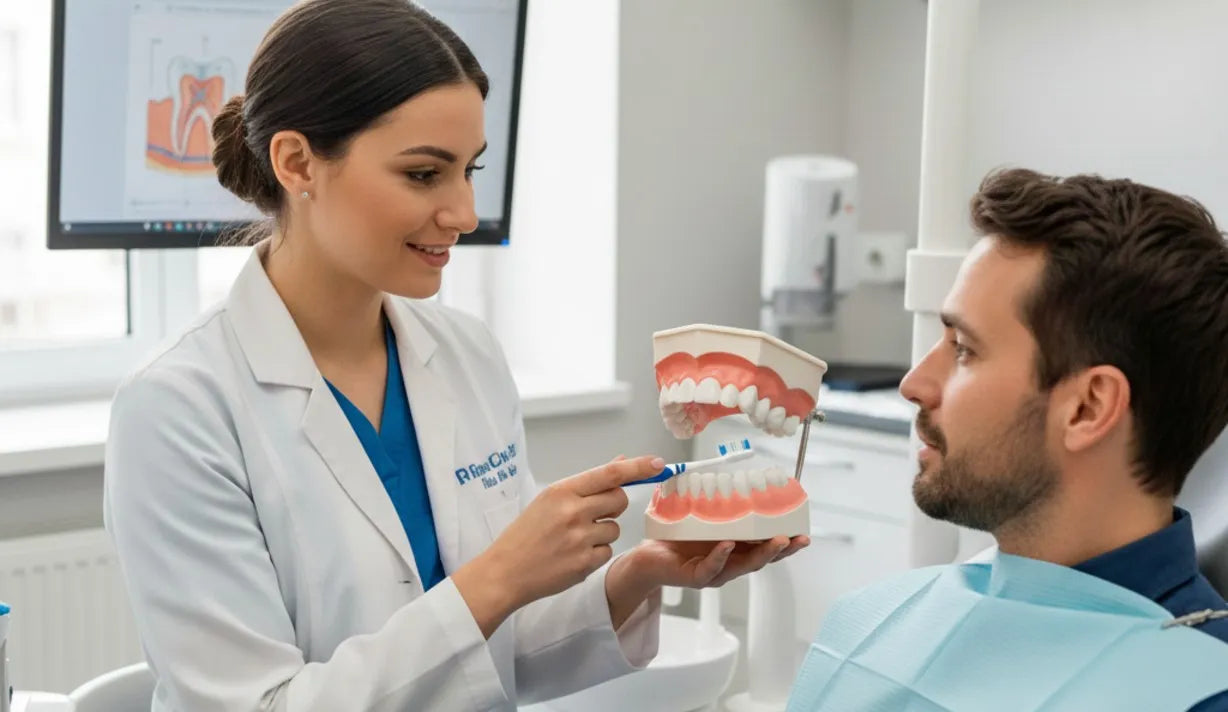 Proper oral hygiene to prevent black triangles