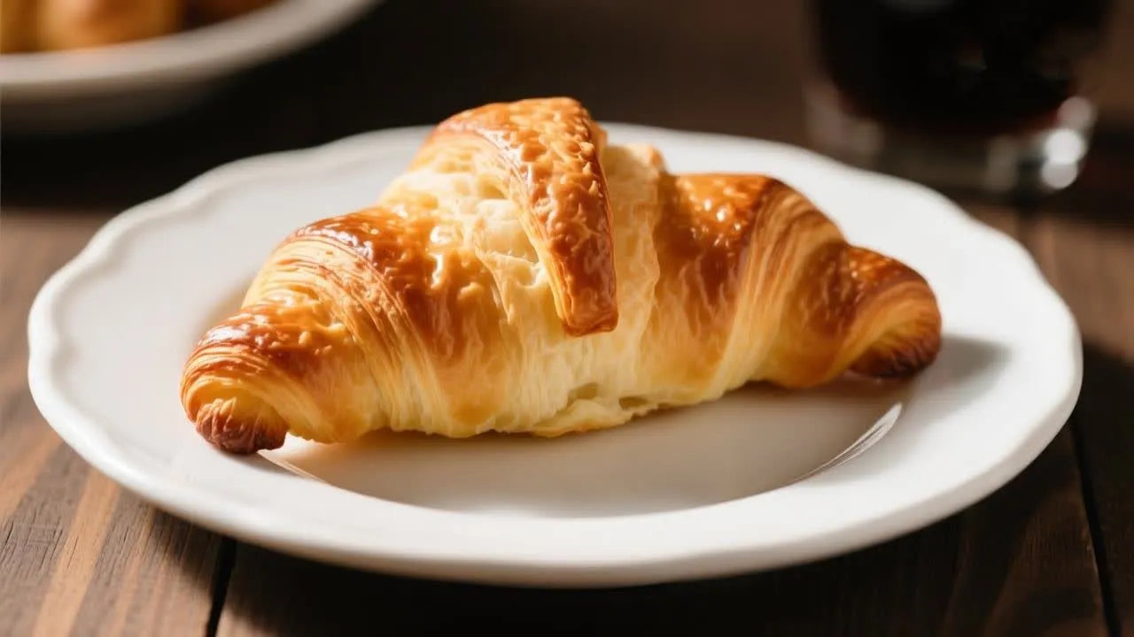 Soft, fresh croissant safe for aligner users, flaky and tender.