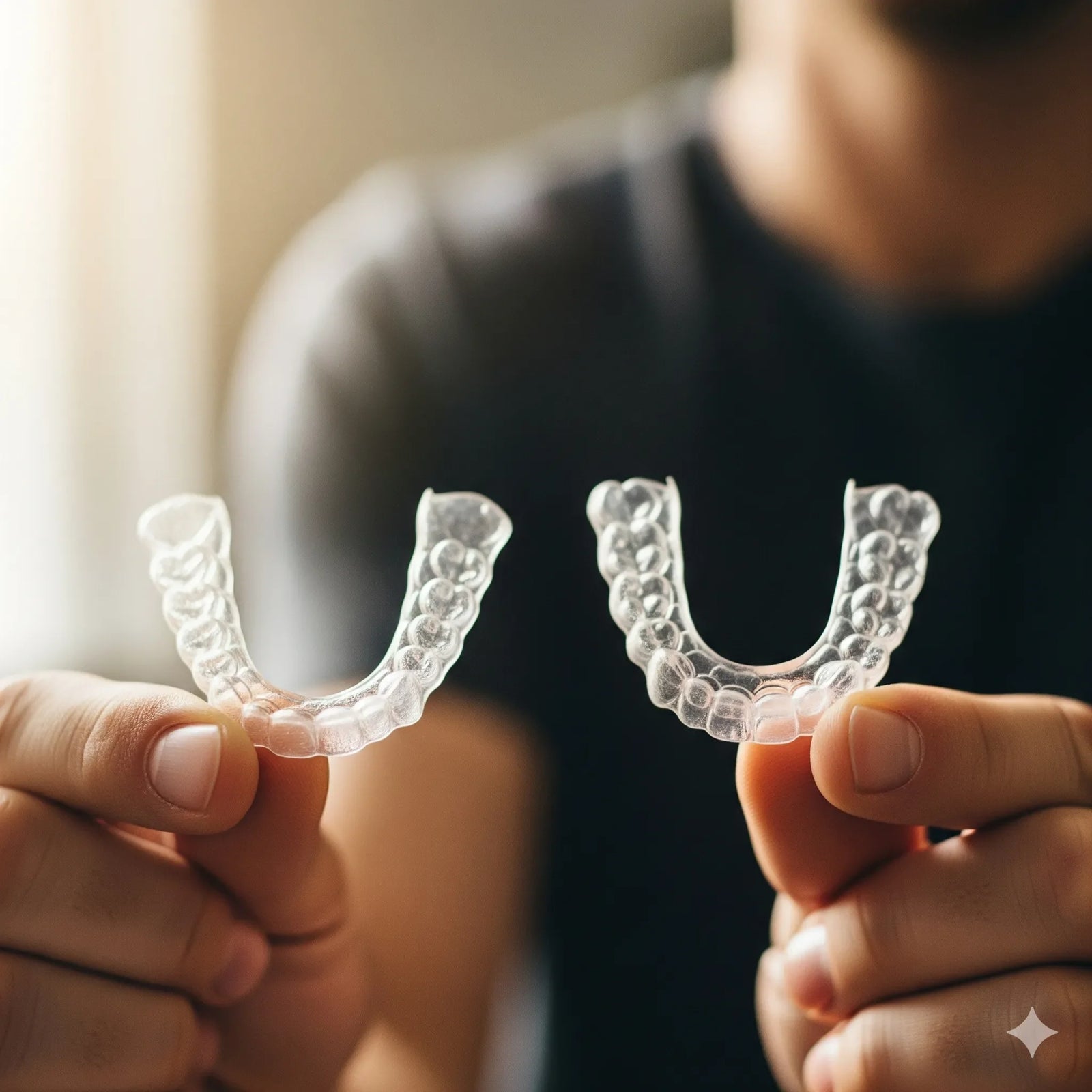 Comparison between standard and extra thick clear retainers