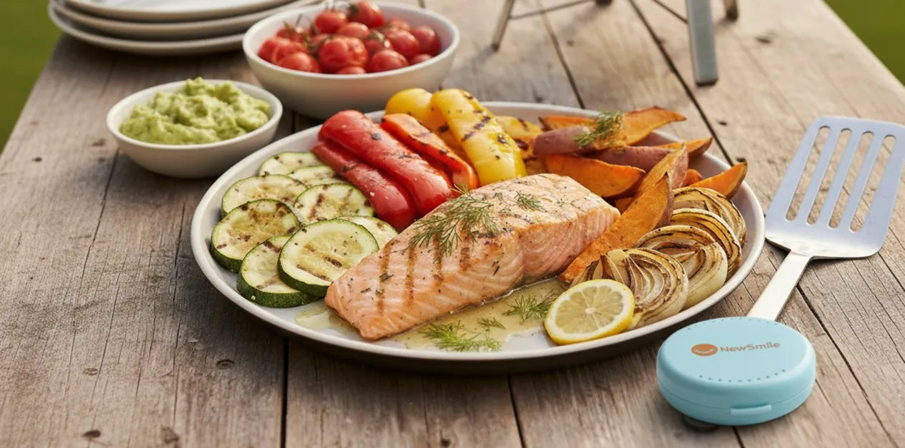 Soft grilled foods safe for aligners