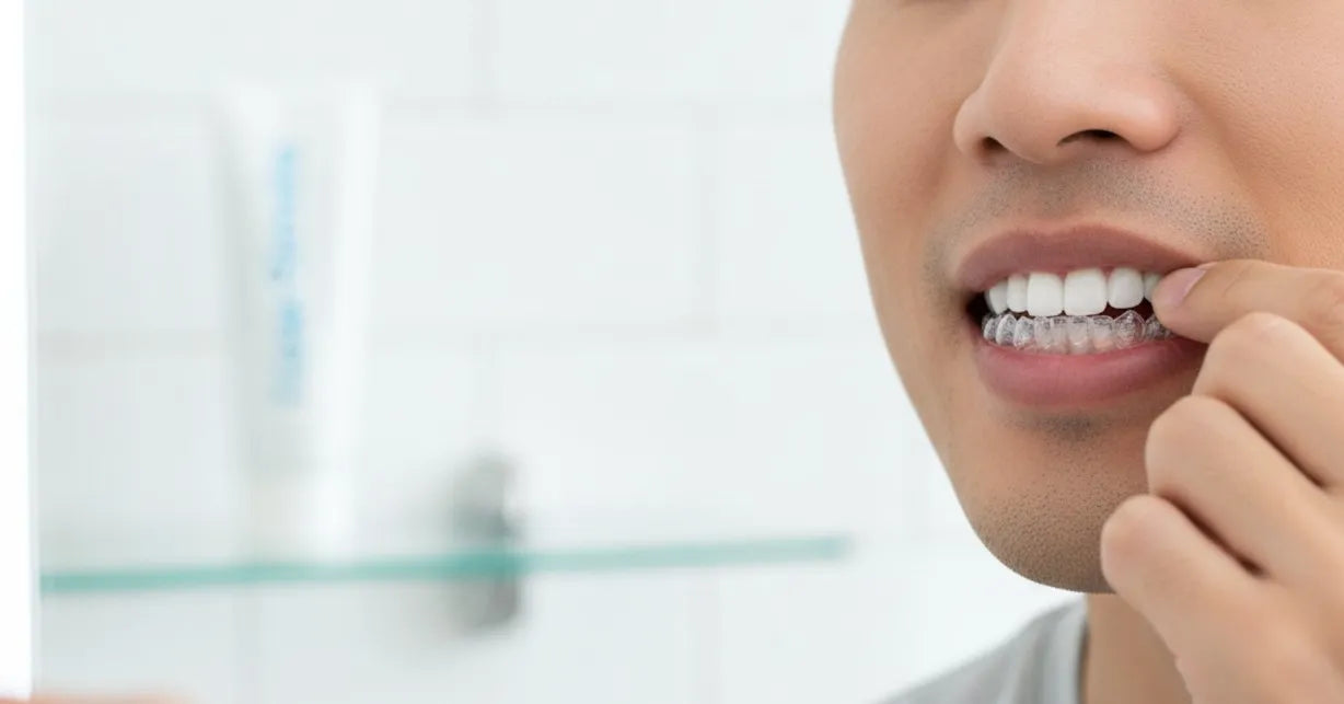 NewSmile aligners fitting snugly on teeth