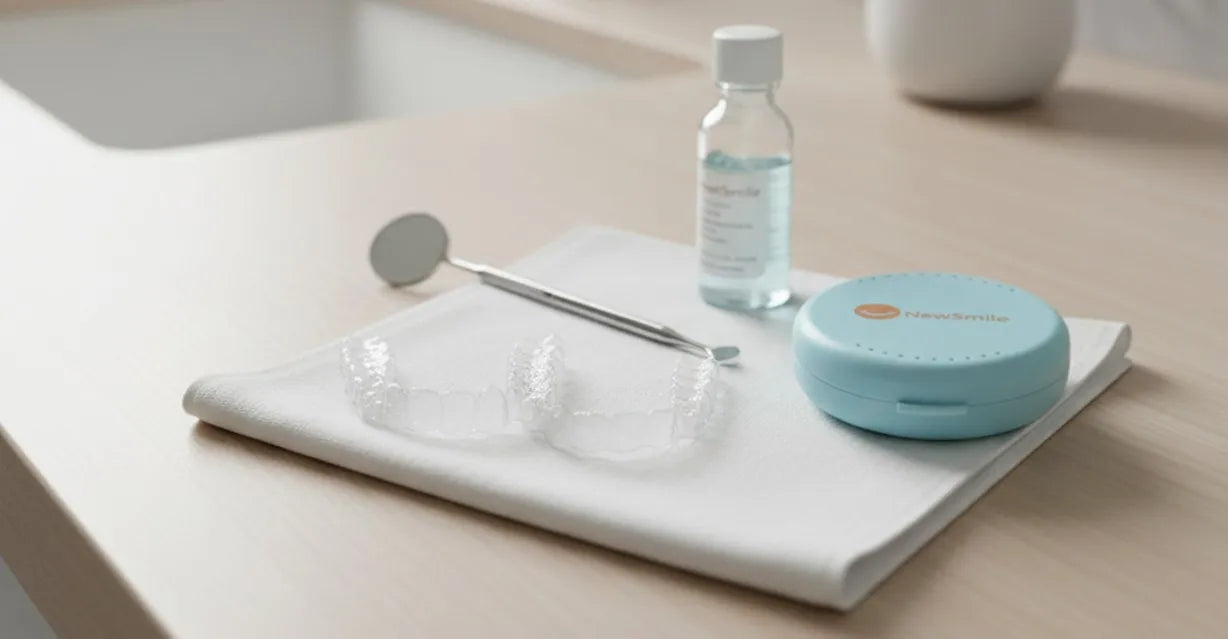 NewSmile clear aligner kit at home