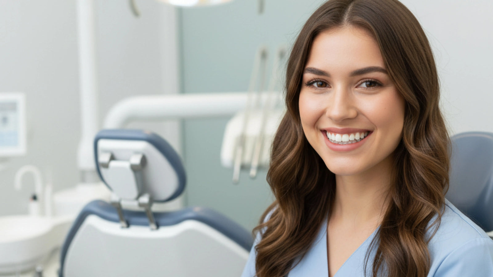 Patient wearing clear retainer to prevent open bite relapse