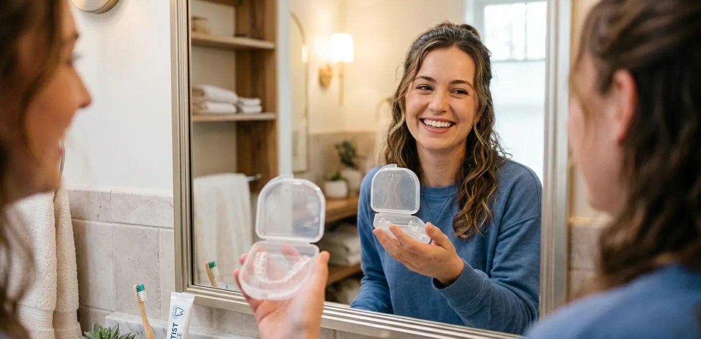 Invisalign vs NewSmile clear retainers comparison showing clear dental retainers used to maintain straight teeth after orthodontic treatment