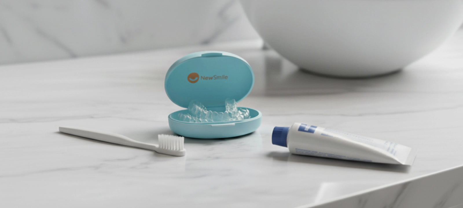 NewSmile clear retainer for minor gap correction