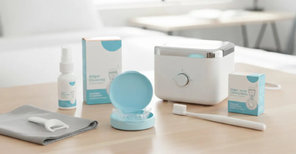 Safe storage and cleaning kit for retainers