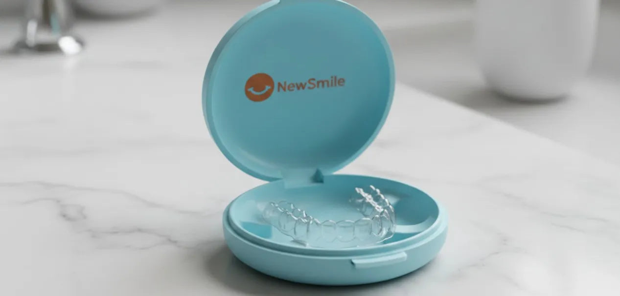 Custom NewSmile retainers ready for use