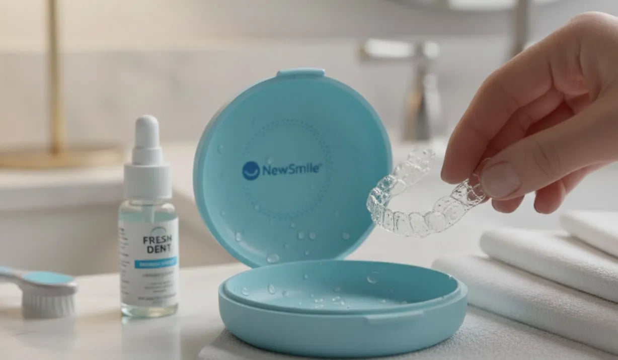 Retainer kept clean for nightly use