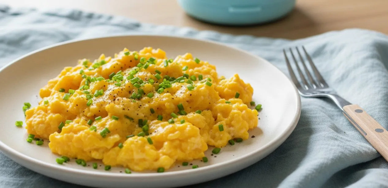 Soft scrambled eggs as an aligner-friendly breakfast