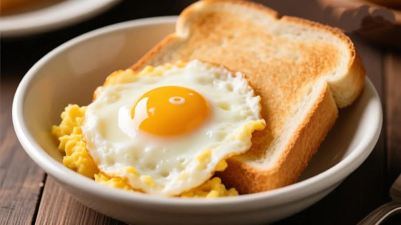 Soft scrambled eggs breakfast safe for aligner users.