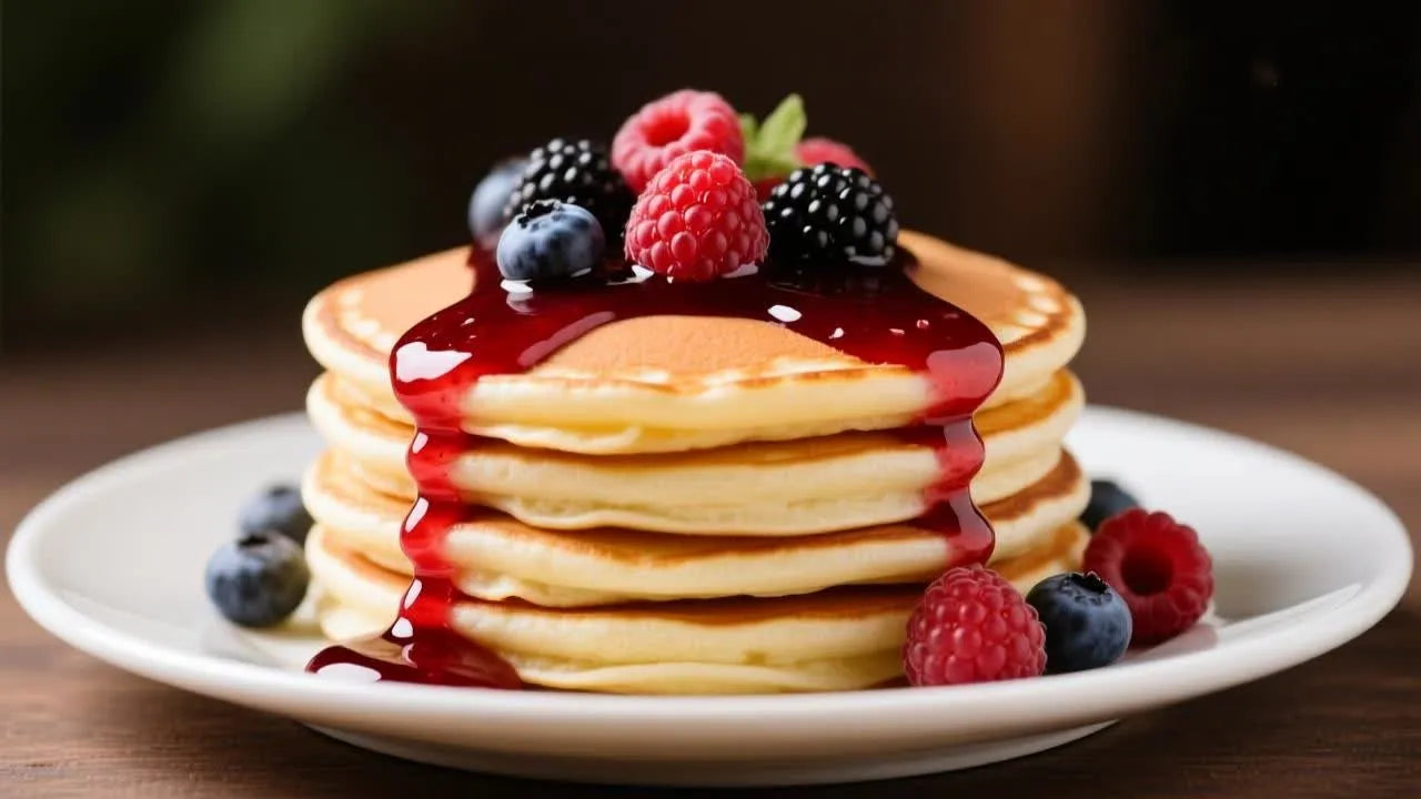 Soft, aligner-friendly pancakes for sensitive teeth breakfast.