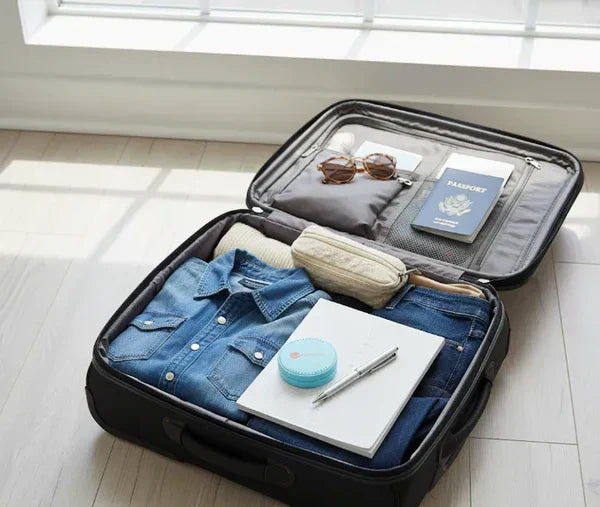Traveling with a dental night guard protected inside a carry-on bag