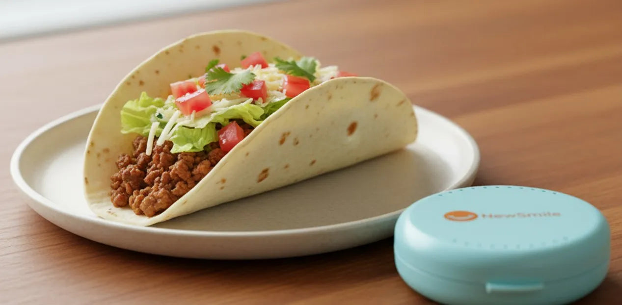 Soft shell taco as aligner-friendly alternative
