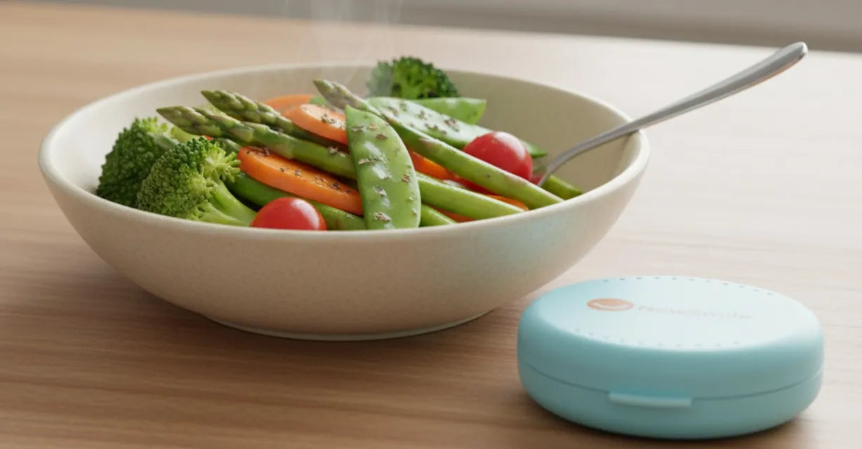 Steamed vegetables as soft aligner-friendly option