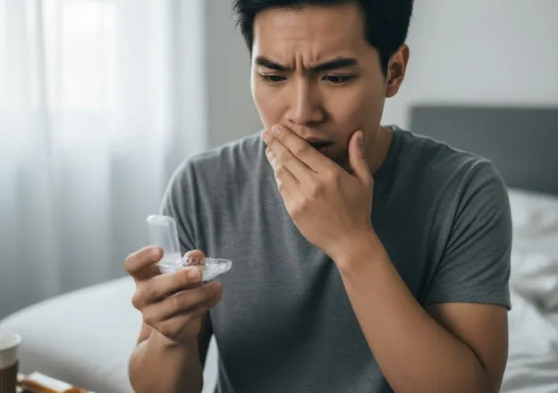 NewSmile user discovers a lost clear aligner tray and contacts support.