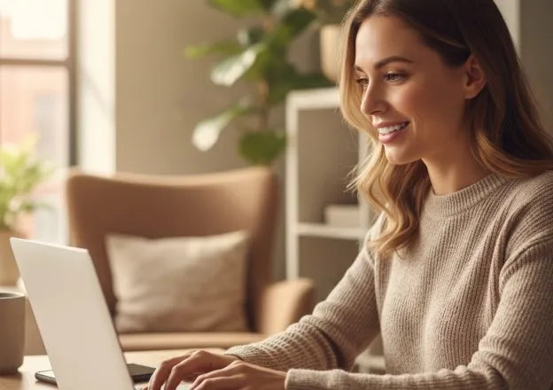 Wearing NewSmile clear aligners for convenient daytime treatment on a budget.