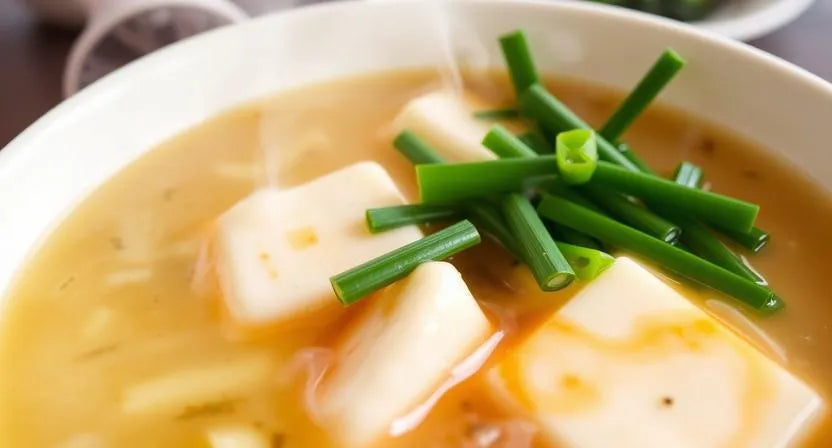 Soft congee with tofu—gentle Asian breakfast ideal for aligner users.