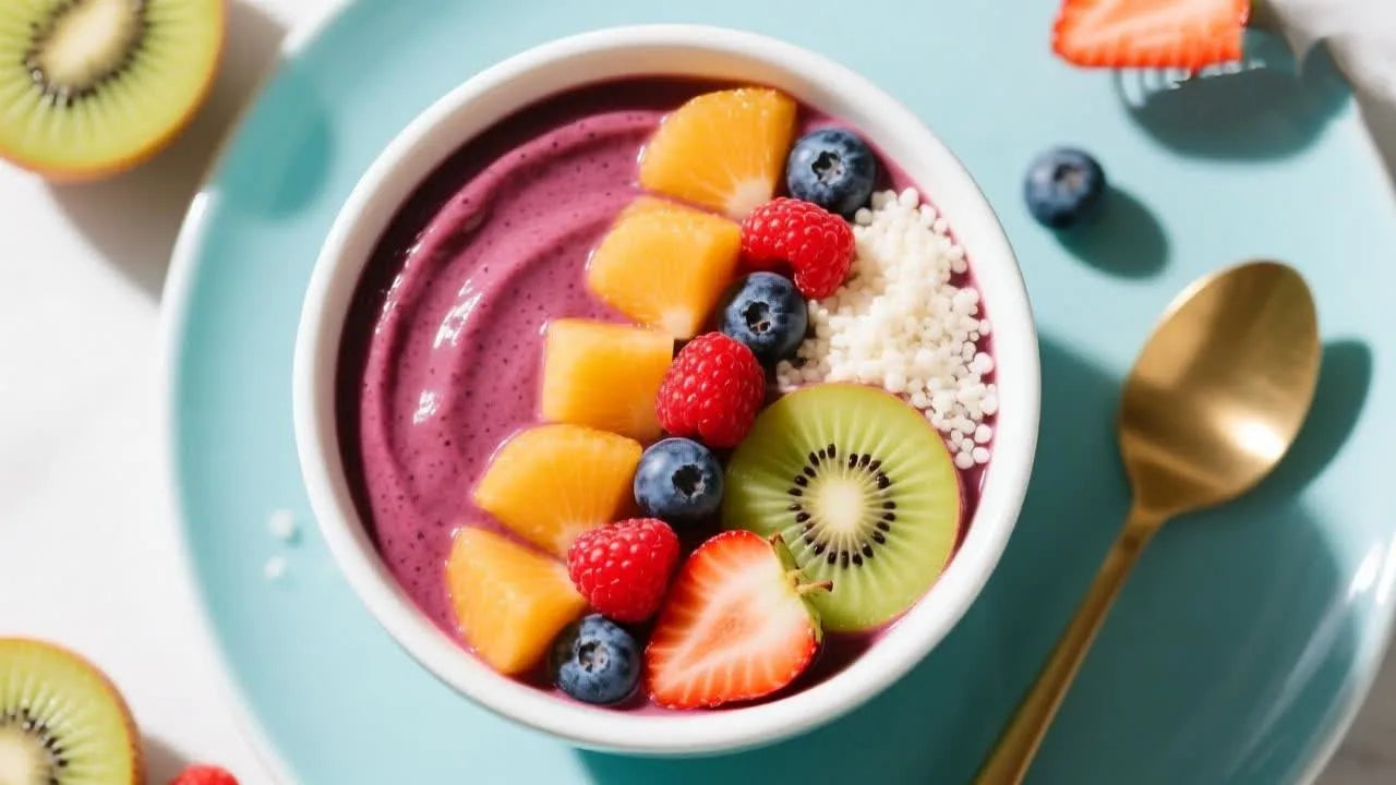 Soft smoothie bowl breakfast ideal for aligner wearers.