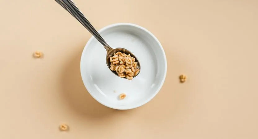 Crunchy cereal bowl illustrating high-risk breakfast for aligner wearers.