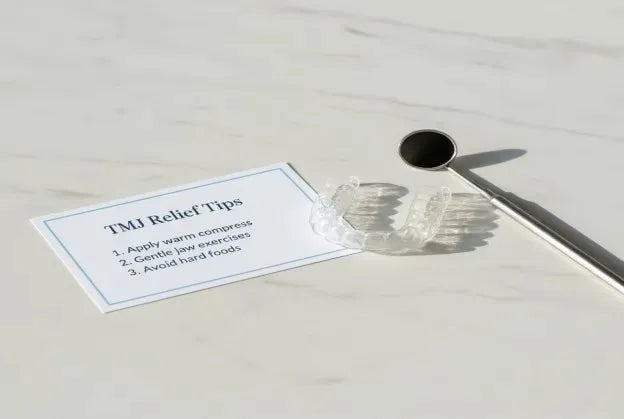 Night guard on the table showing some tips about TMJ