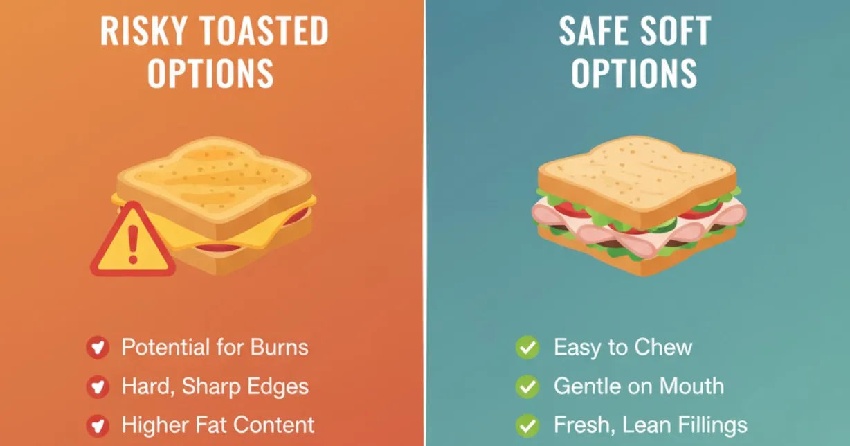 Toasted sandwich risks vs safe alternatives for aligners